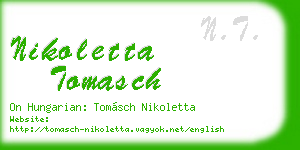 nikoletta tomasch business card